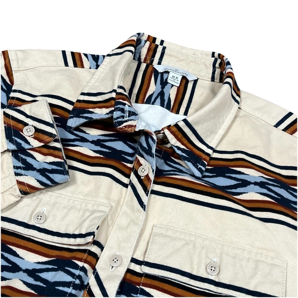 LL‎ Bean Signature Shirt Women’s M R Archive 1958 Chamois Cloth Aztec Striped